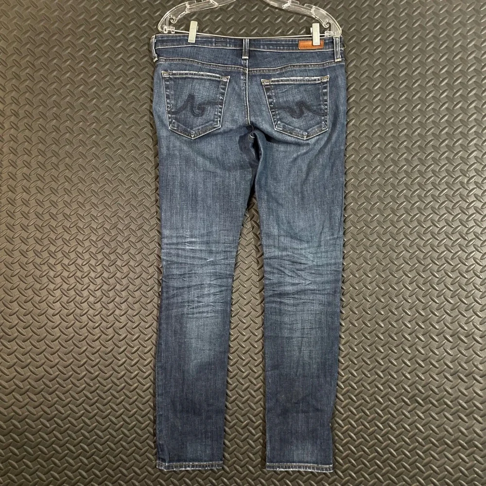 AG Adriano Goldschmied Dark Wash Blue Stilt‎ Cigarette Denim Jeans Women Size 14